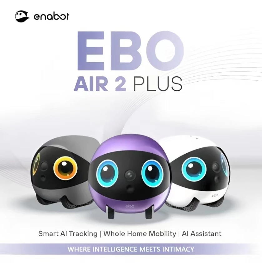 

Enabot EBO AIR 2 PLUS Intelligent Pet Companion Robot 3k Camera Video Call and AI Artificial Intelligence Patrol Function