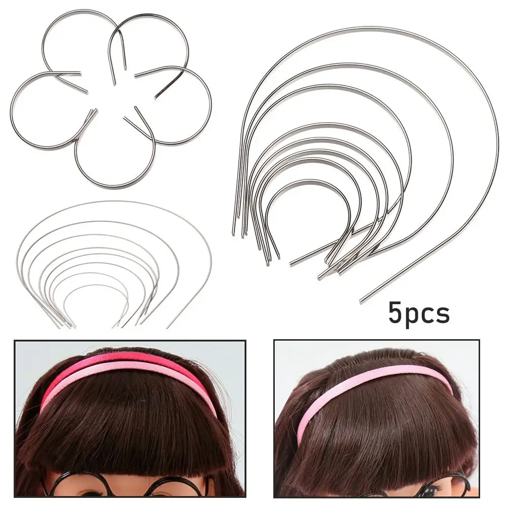 5pcs Quality Cute DIY 1/3 1/4 1/6 Dolls Hair Decoration Accessories Head Band Parts Doll Headband Materials