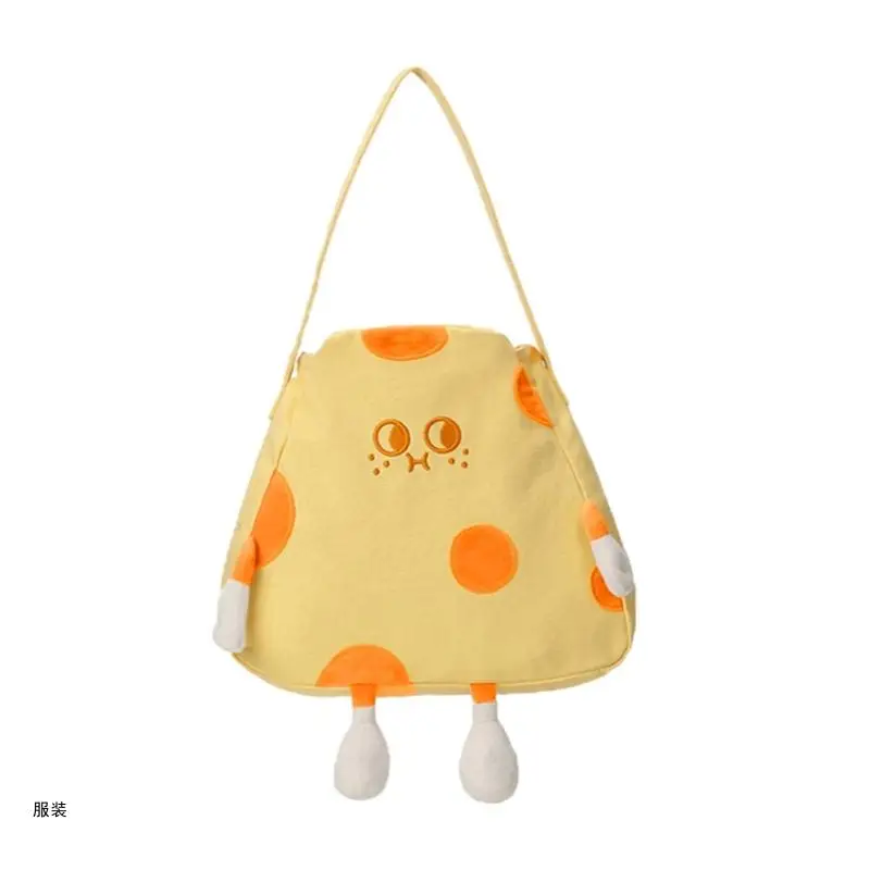 D0UD Womens Cheese Pattern Diagonal Bag Girls Cheese Handbag for Daily Dating