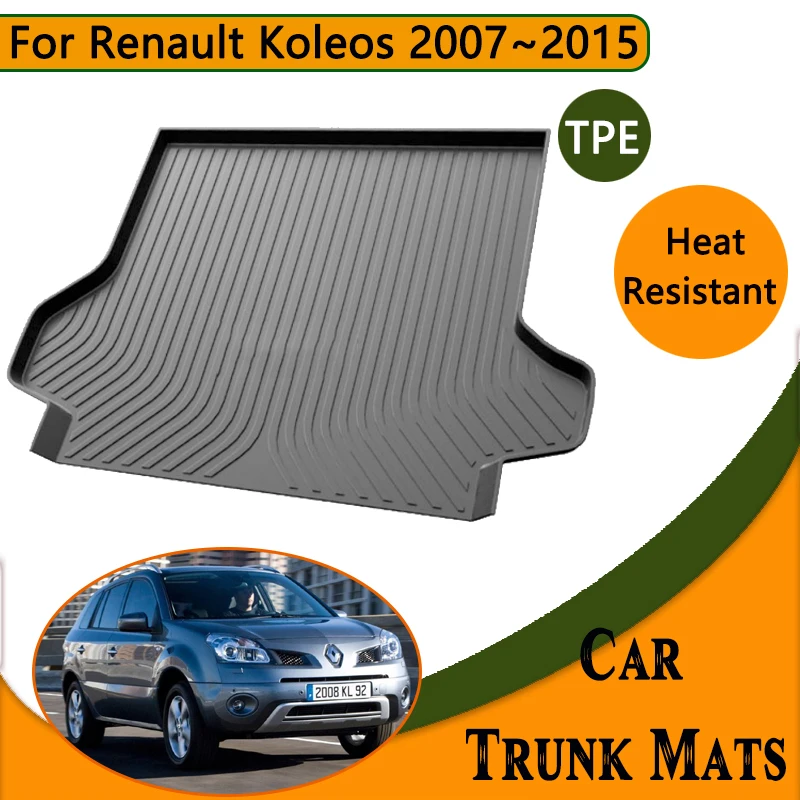 for Renault Koleos HY 2007~2015 Renault Samsung QM5 Car Trunk Mat Waterproof Carpet Anti-dirty Liner TPE Storage Pad Accessories