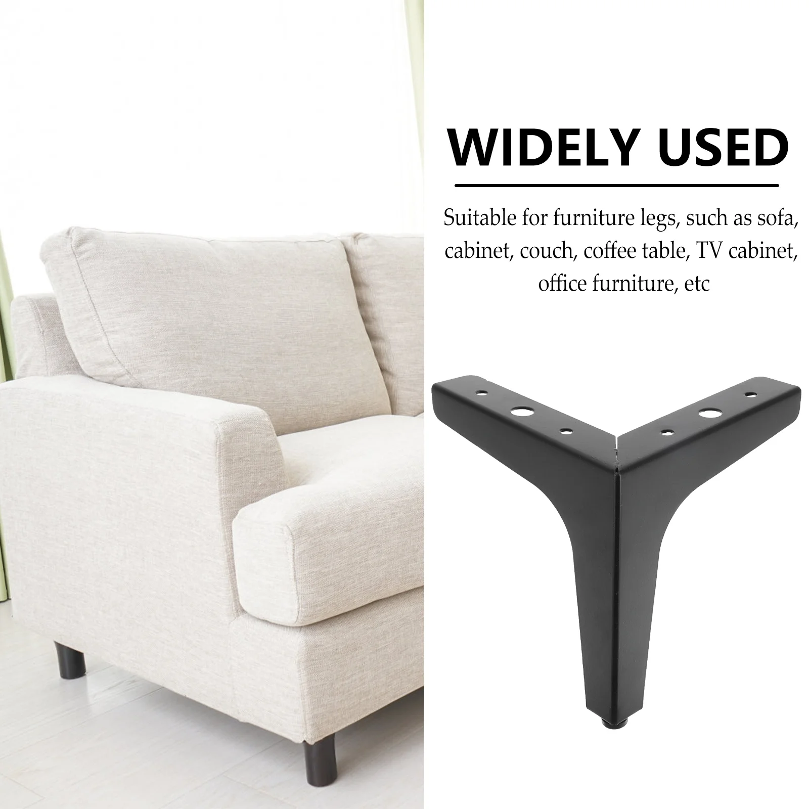 

Metal Tripod Legs Premium Iron Furniture Feet For Sofa Cabinet Coffee Table Heavy Duty Household Support Foot