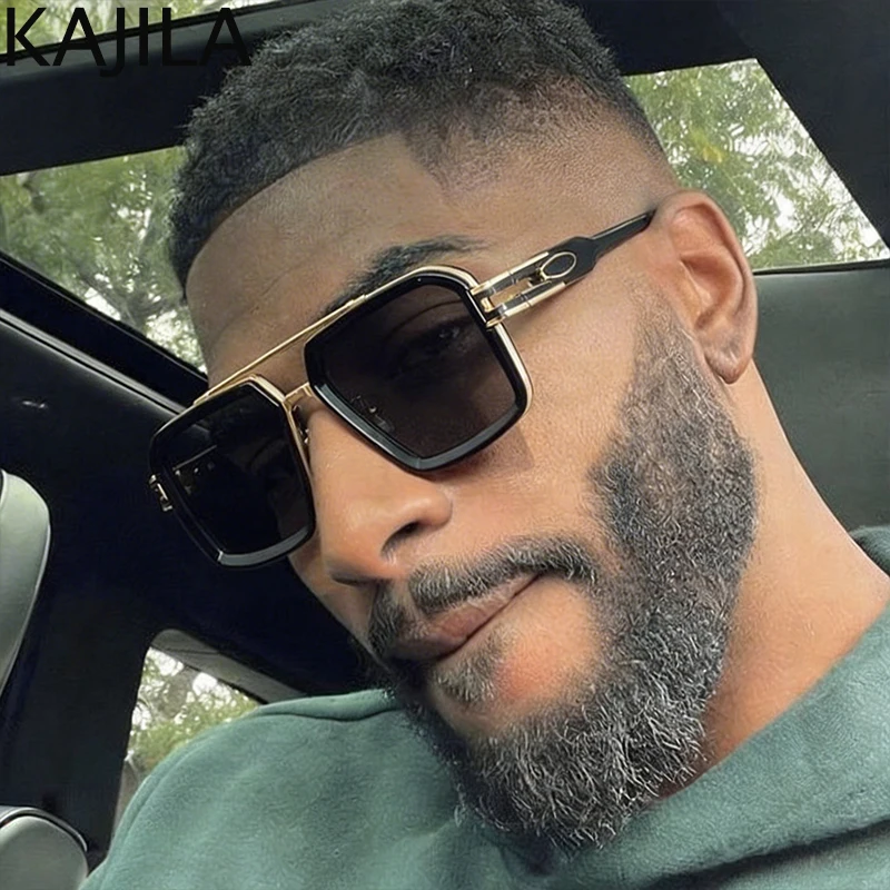 

Vintage Oversized Square Sunglasses Men 2026 Luxury Brand Steampunk Big Frame Double Bridge Sun Glasses Trendy Outdoor Shades