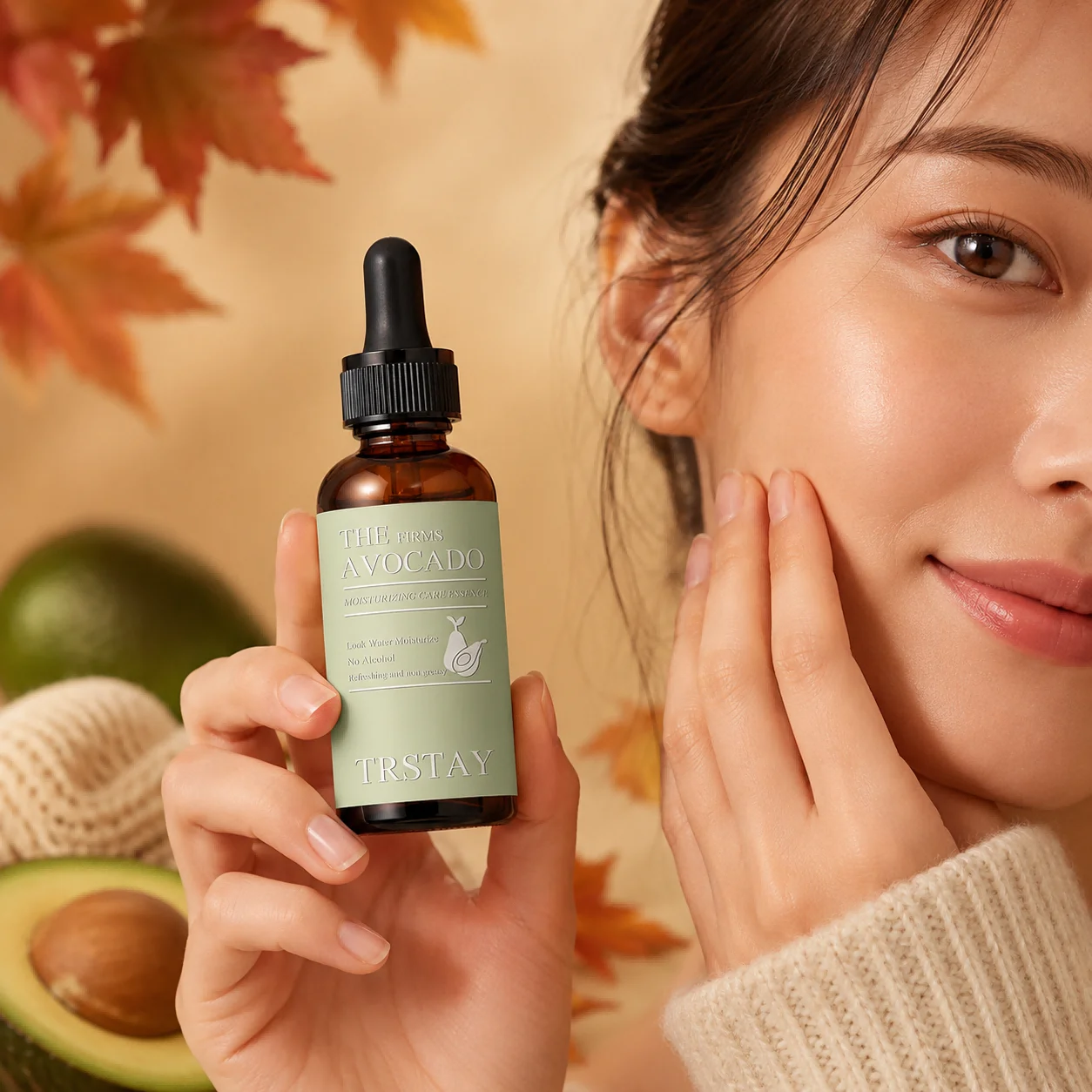 Avocado Based Alcohol-Free Dropper Skin Essence Watery Light Texture Daily Full Body Hydrating Liquid