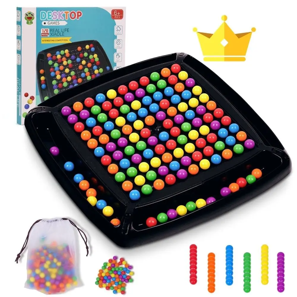 Plastic Intellectual Chessboard Rainbow Ball Matching Toys Parent-child Board Game Intelligent Brain Game Magic Chess Game