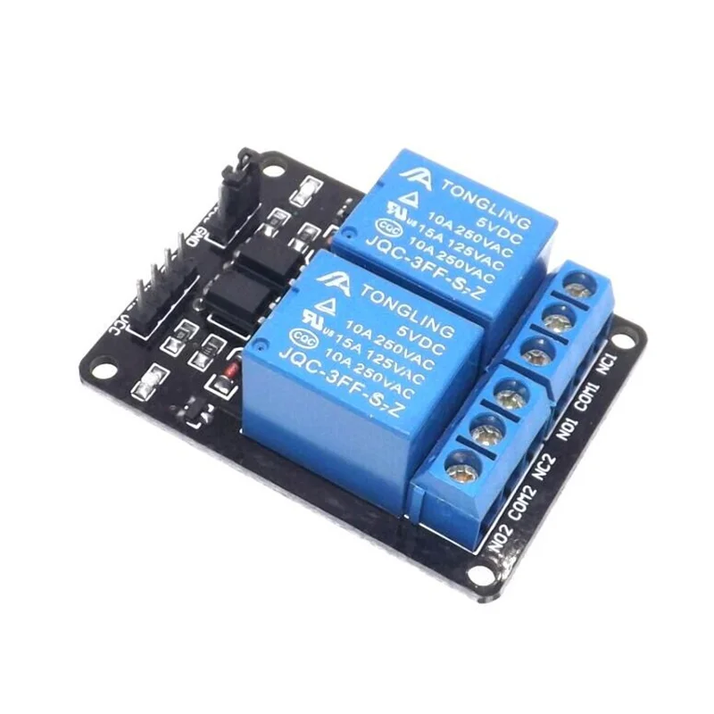 2-way relay module 5V 12V with optocoupler protection relay expansion board microcontroller development board accessories