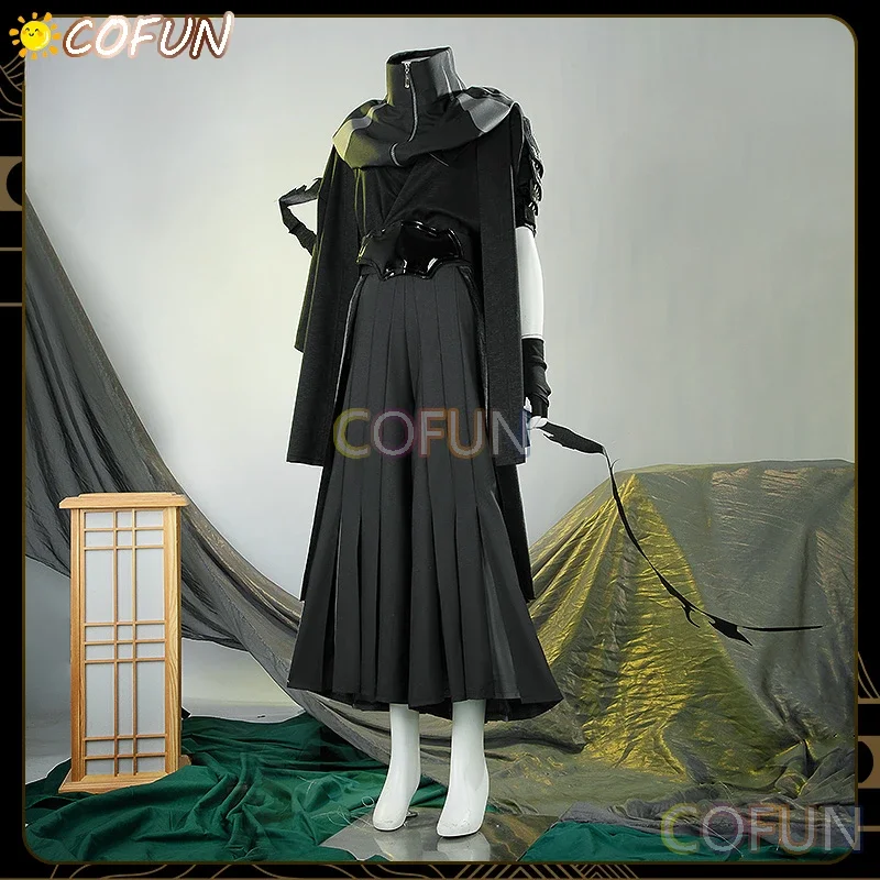 COFUN [Angepasst]-ONLINE-Magoroku Kanemoto Cosplay Kostüm Halloween Spiel Anzug Japanischen Kimono Frauen Männer Schwarz Outifts