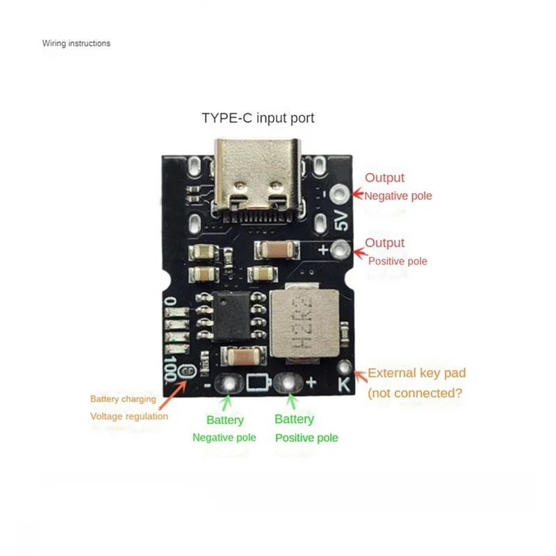 Type-C USB 5V 2A Boost Converter Step-Up Power Module Lithium Battery Charging Protection Board DIY Charger