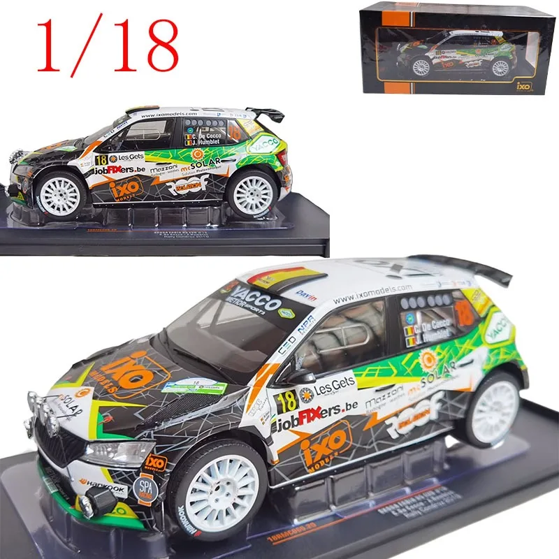 IXO Diecast 1/18 Scale SKODA FABIA R5 2019 #18 Alloy Car Model Toys for Boys Gift Kids Toys