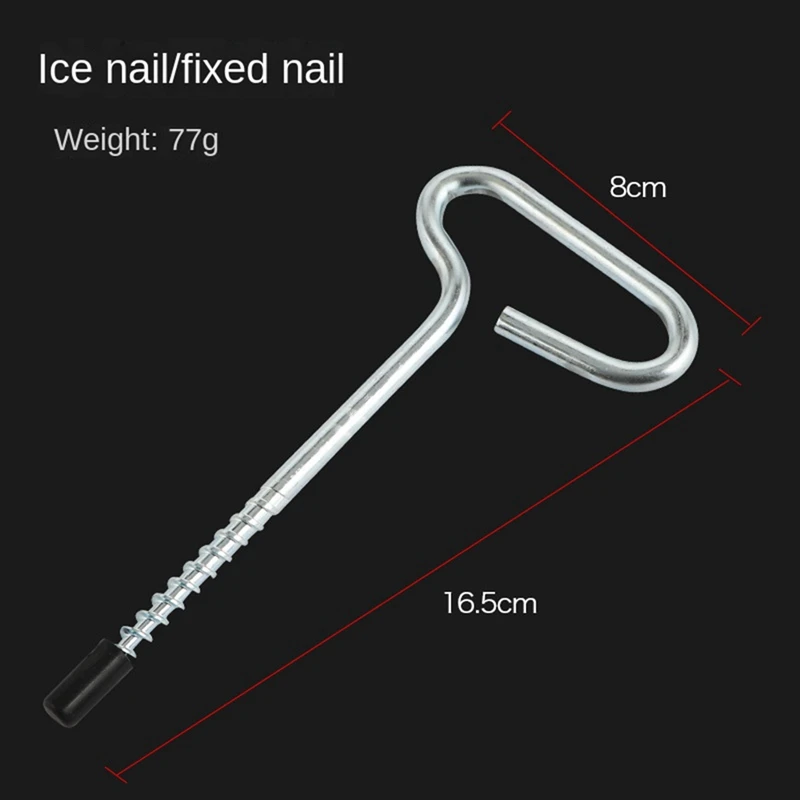 6Pcs Tent Stand Ice Fishing Anchor Tool With Bit Adapter Sleeve For Camping Fishing Tent Fixer