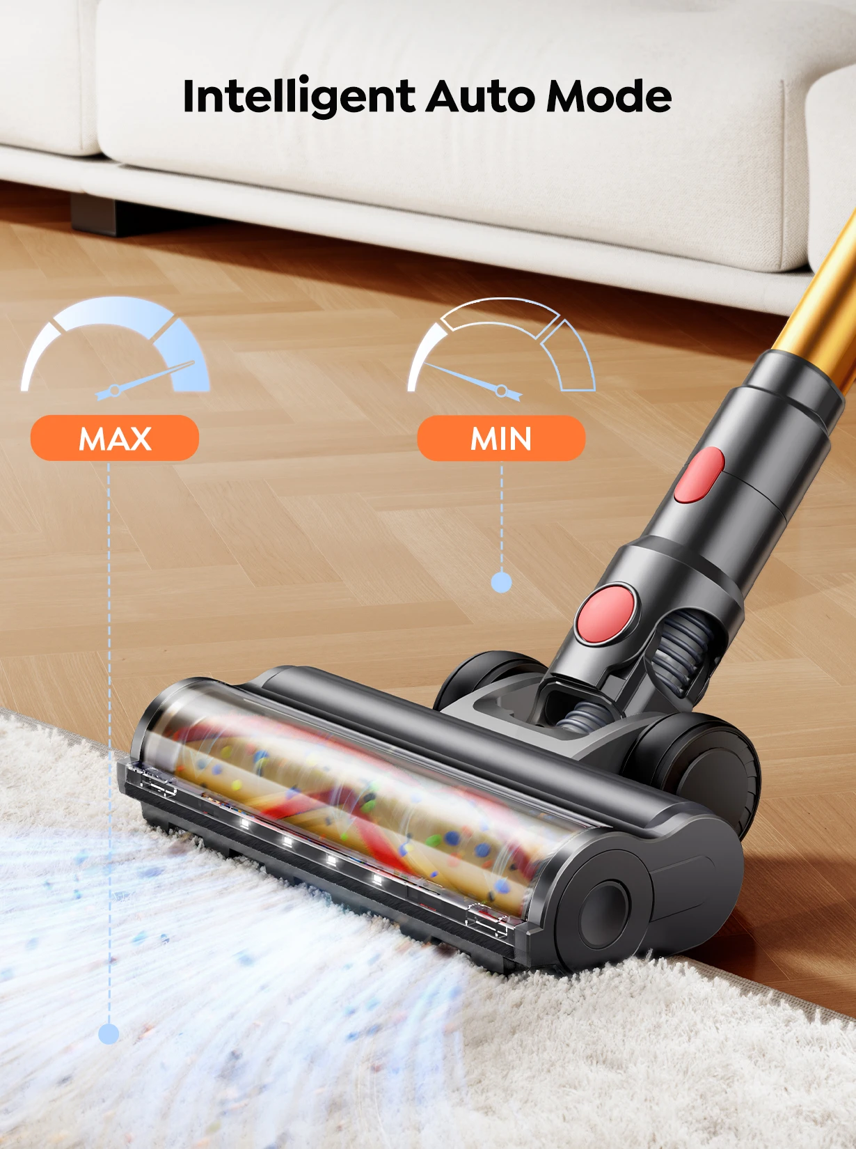 BUTURE VC90 600W 65KPA Suction Power Cordless Vacuum Cleaner