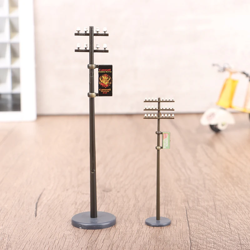 High Quality 3pcs/set 1:42/1:87/1:100 Electric Line Pole Model for Train Microlandscape Mini Scenery DIY Decor Accessories