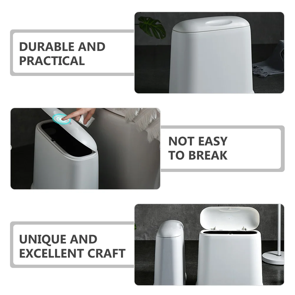 

Plastic Compact Narrow Slot Trash Can Garbage Bin for Kitchen Bathroom Small Spaces Office Trash Can Garbage Bin