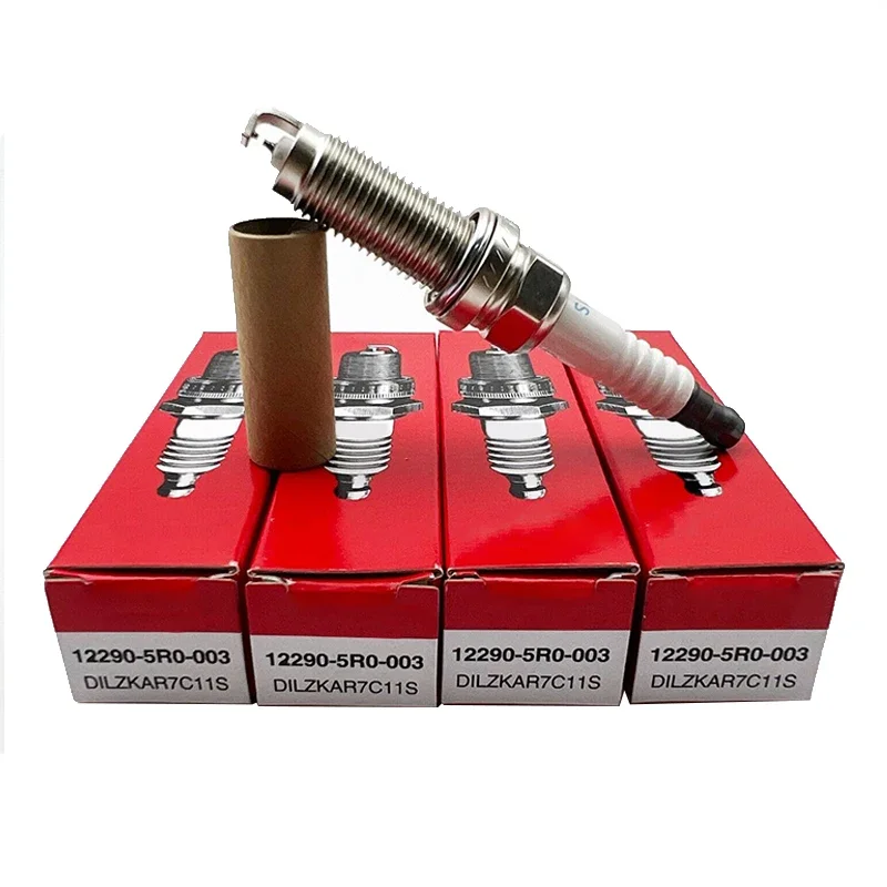 

4Pcs 12290-5R0-003 DILZKAR7C11S Dual Iridium Spark Plug for Jazz HR-V Fit 1.3L 1.5L 122905R0003 Car Ignition Candles