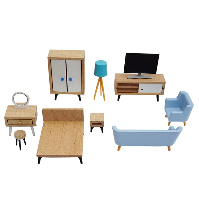 1/12 Poppenhuis Simulatie Tv Slaapkamerapparatuur Model Diy Decoratie Poppen Huis Miniatuur Meubelaccessoires