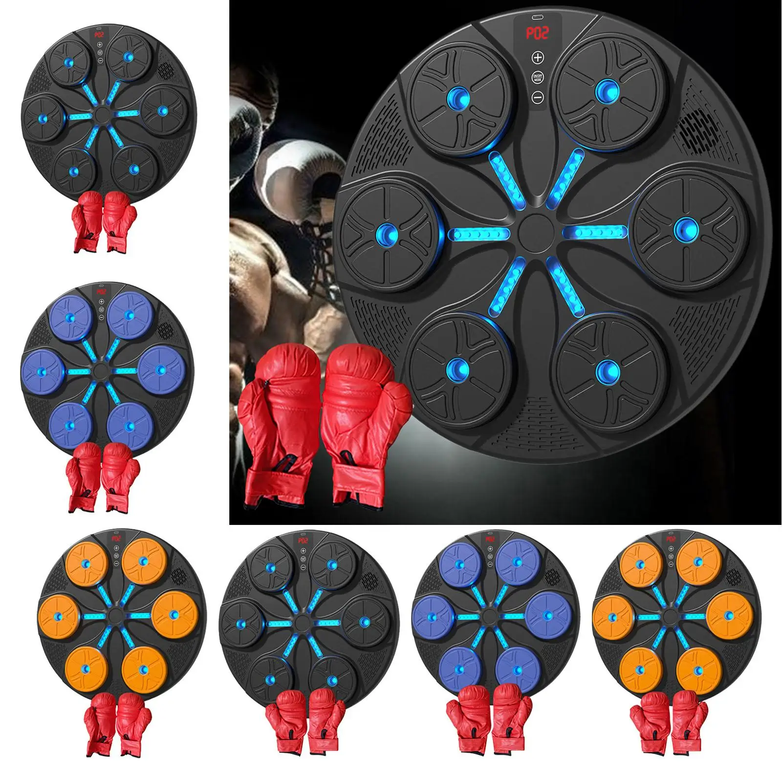 Boxing Trainer Wall Mounted Target with Adjustable Hitting Speed for MMA and Karate Home Gym