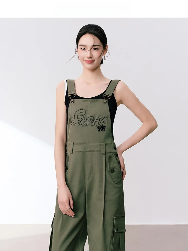 ゆったりとしたワークウェア スレオーバーオール YLLE ELLY 秋の新作 ハイウエスト ロングパンツ 通勤に便利 快適なフィット感 ワンピース