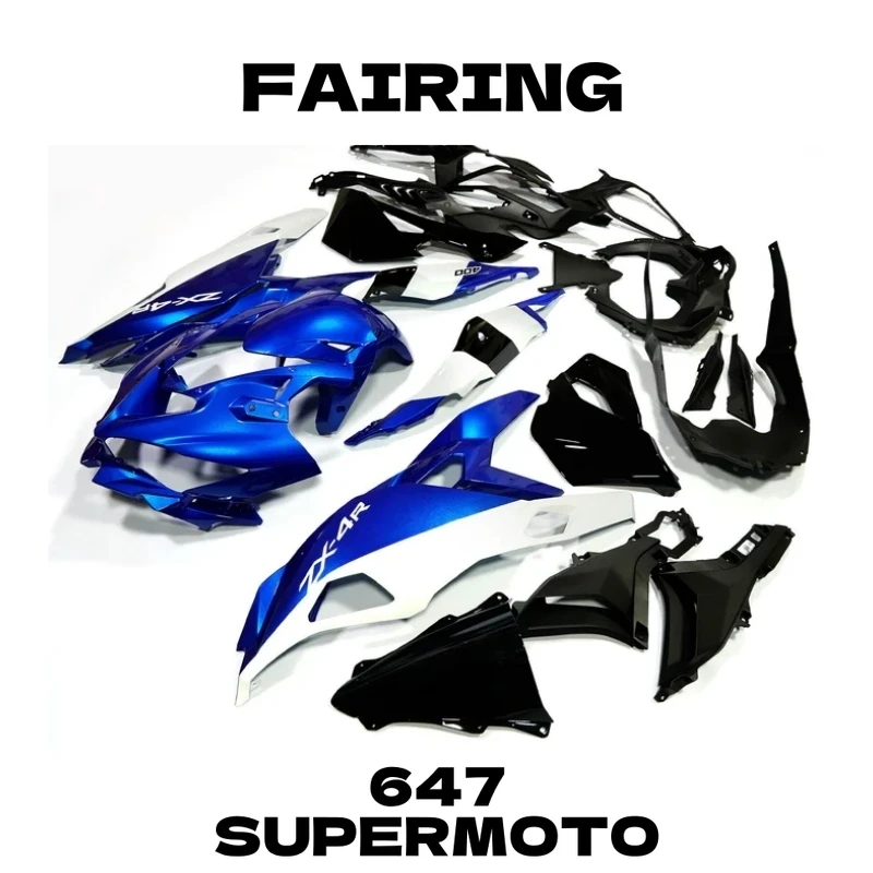 

Black White Blue Fairing Kit FIT FOR 2019-2025 Kawasaki Ninja ZX25R ZX4R ZX4RR