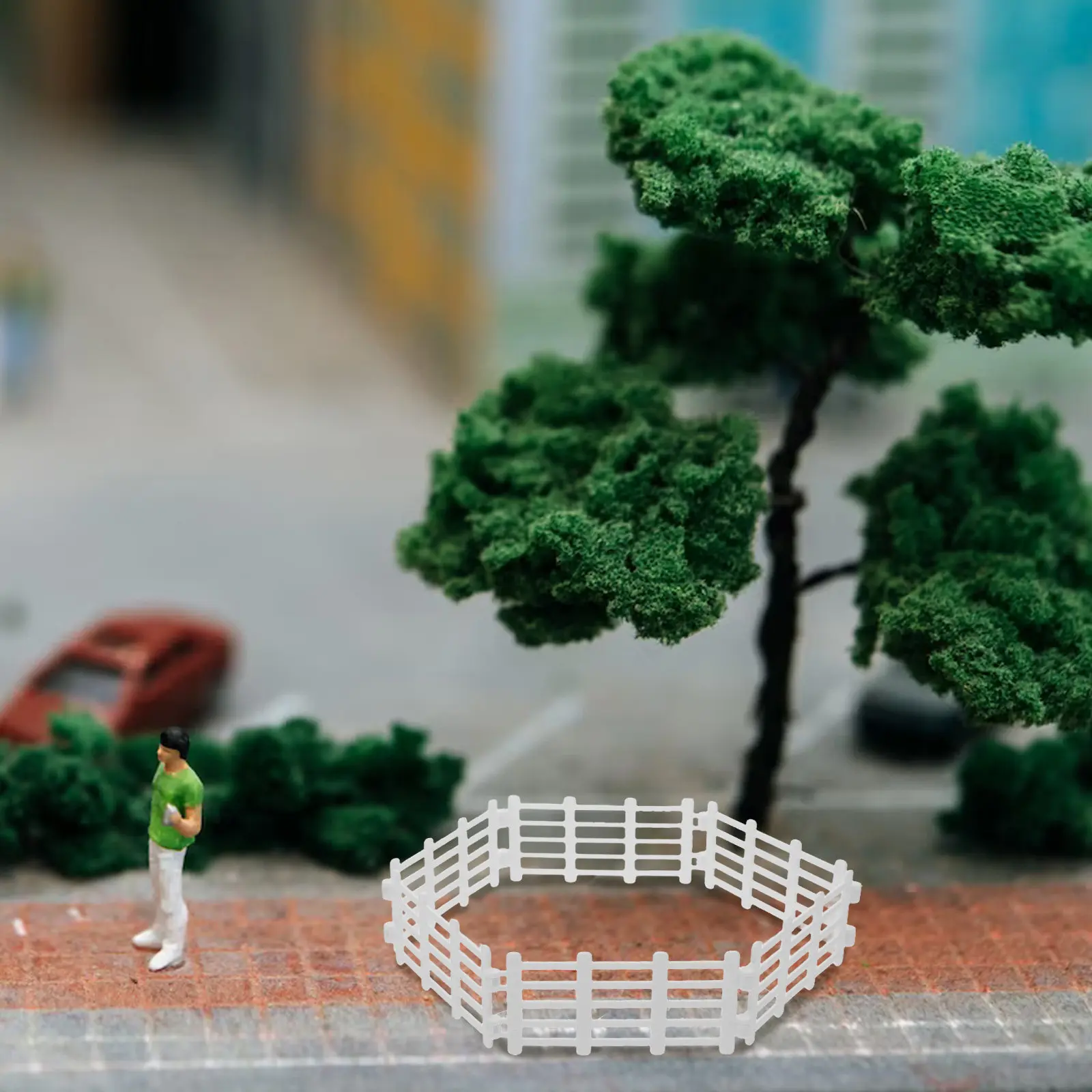 

20Pcs Miniature Farm Fence Plastic Micro Landscape Garden Decor for Fairy Garden Succulent Sand Table DIY Accessories