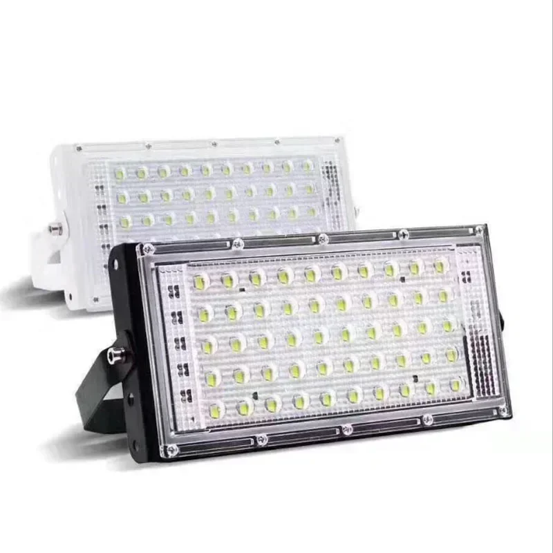 50/100/150W Outdoor Floodlight LED Wall Lamp 220V Black/White Body Flood Lamp Street IP65 Waterproof Garden Square Spotlightled