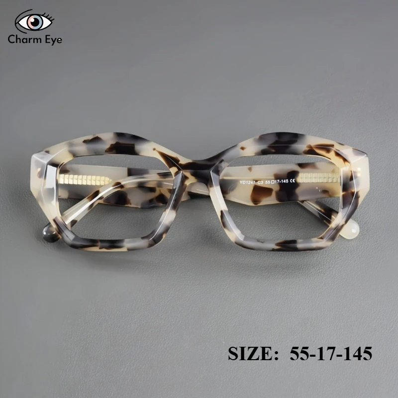 

Women Glasses Fashion Irregular Candy Color Personalized Eyeglass Frame Trendy Men Acetate Myopia Reading Prescription Eyewear