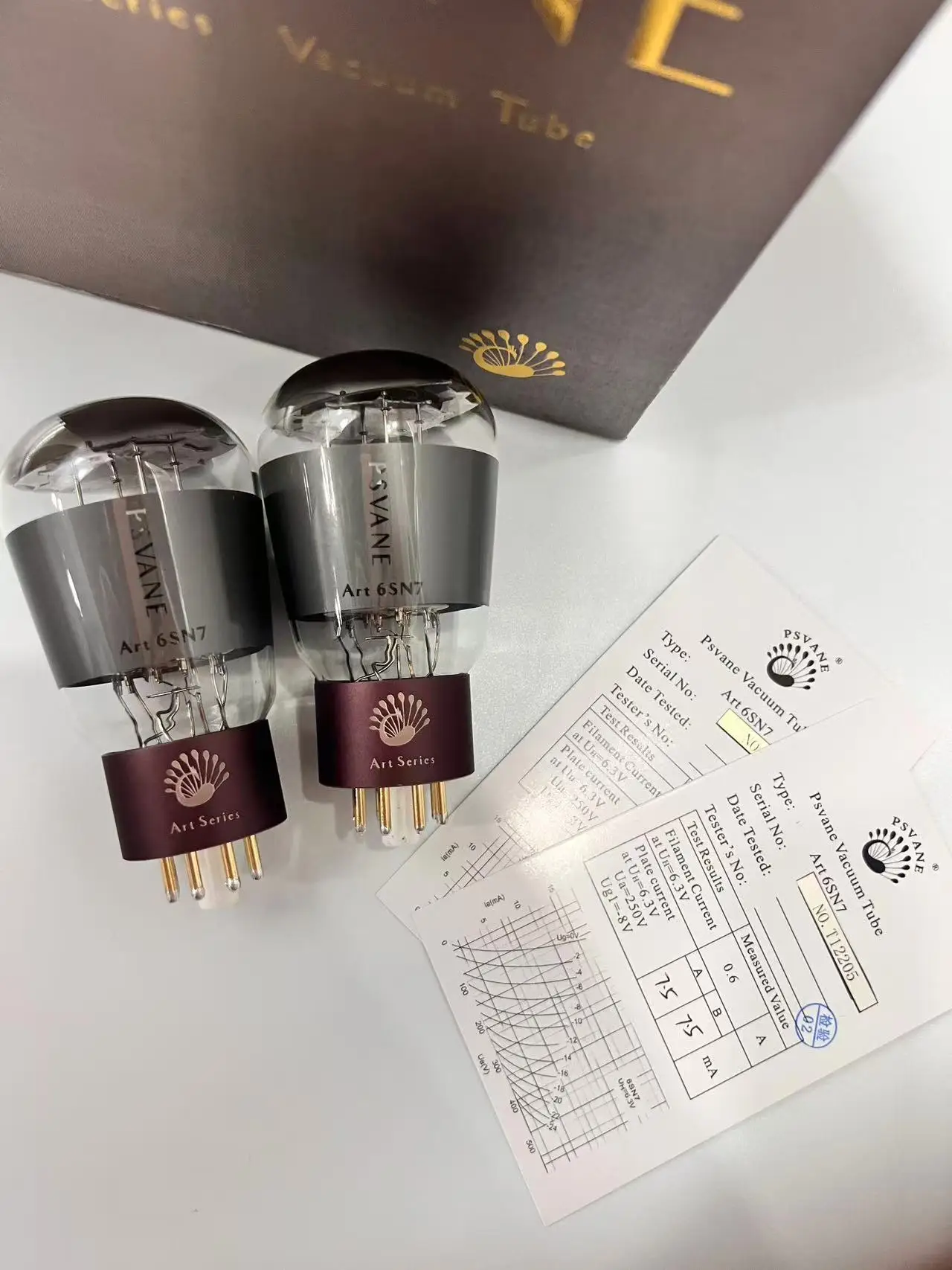 PSVANE Art Series 6SN7 Vacuum Tube Pair - High-End Audio Tube with Rich Details, Tight Bass, Smooth Top End for Hi-Fi Amplifier