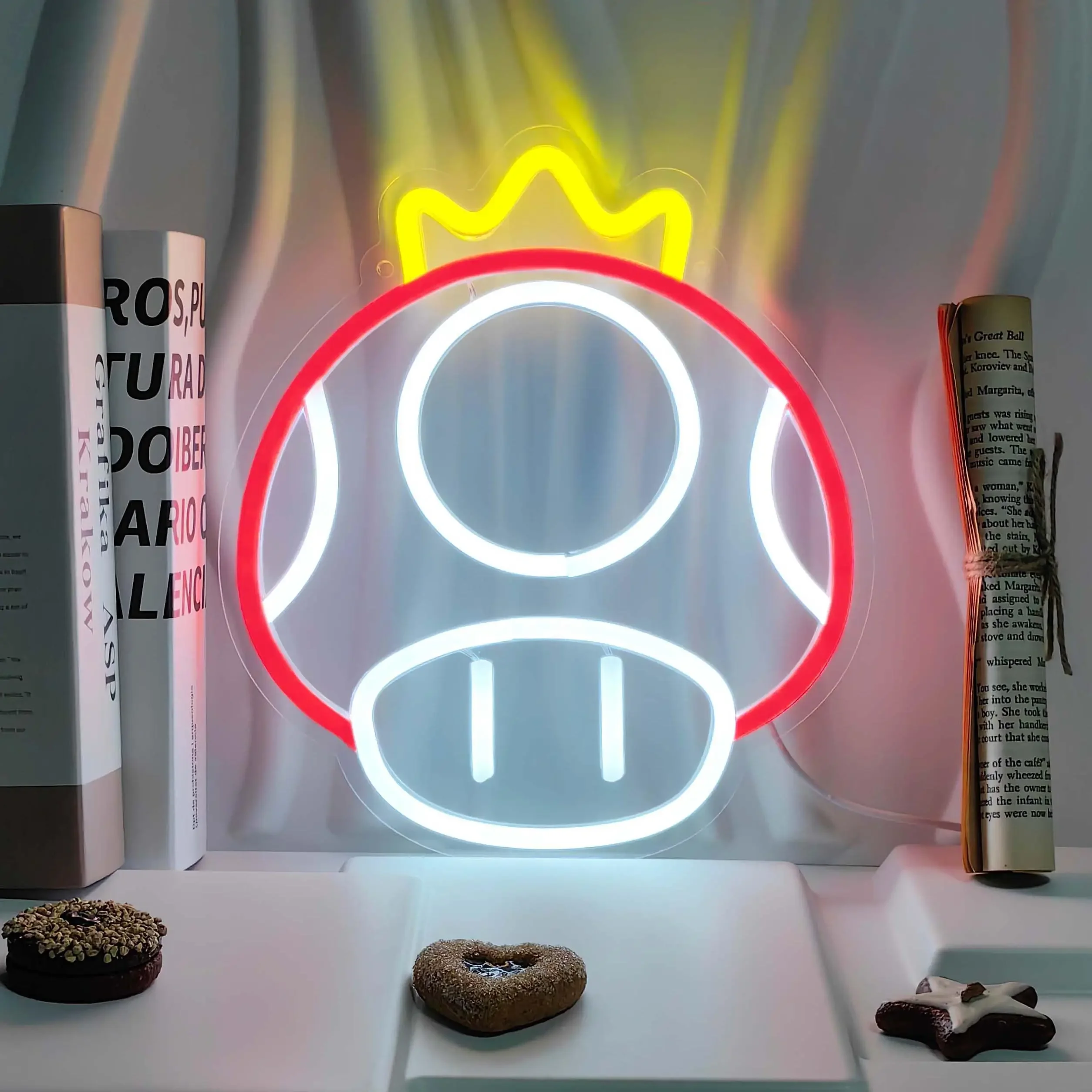 

Mushroom King Neon Light Sign USB Dimmable LED Neon Sign for Bedroom Livingroom Club Bar Man Cave Party Gifts Wall Decor