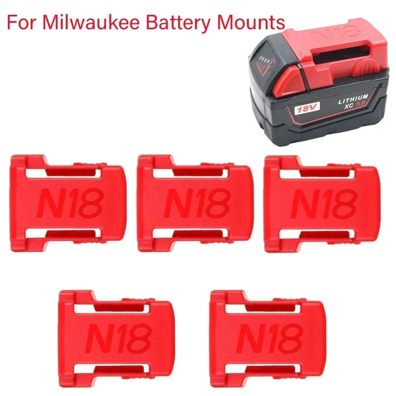 

5 PCS for Milwaukee/Makita Battery Mounts Battery Clips for 48-11-1850 18V Mounting Covers Suspension Brackets Battery Storage