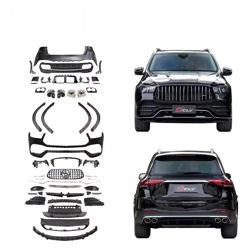 

GLE53 Bumper for GLE W167 Upgrade GLE53 Body Kit Front Bumper GT Grille Diffuser Fender Flare 2019-2023