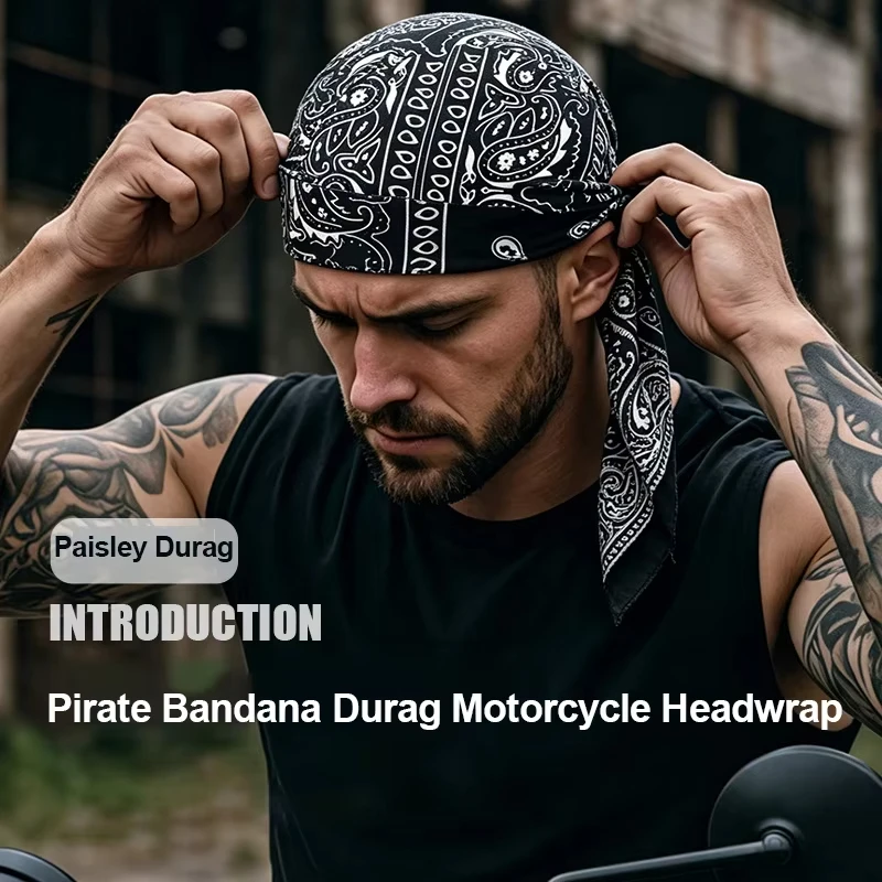 Streetwear Brand Beanie - باندانا ريترو بنمط بيزلي، متعددة الاستخدامات