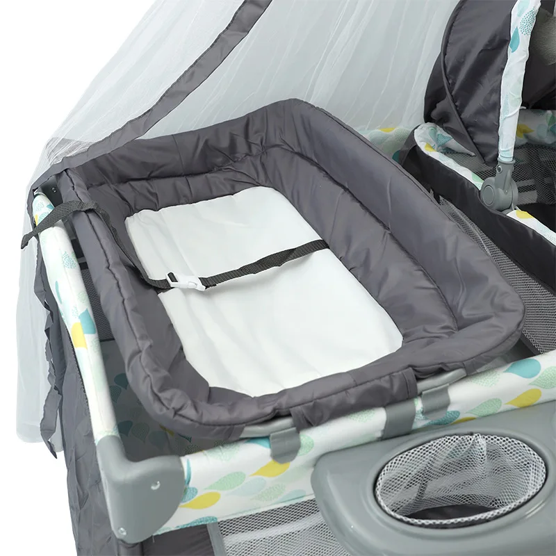 Foldable splicing multi-functional cradle bed portable mobile game bed