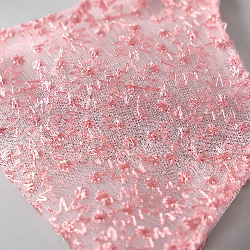 Bestickte Spitzen-Sonnenmaske für Frauen, UV-Schutz, atmungsaktiv, verstellbare Ohrschlaufe, waschbar, durchsichtige Gesichtsmaske mit winzigen Blumenmuster – Detail 8