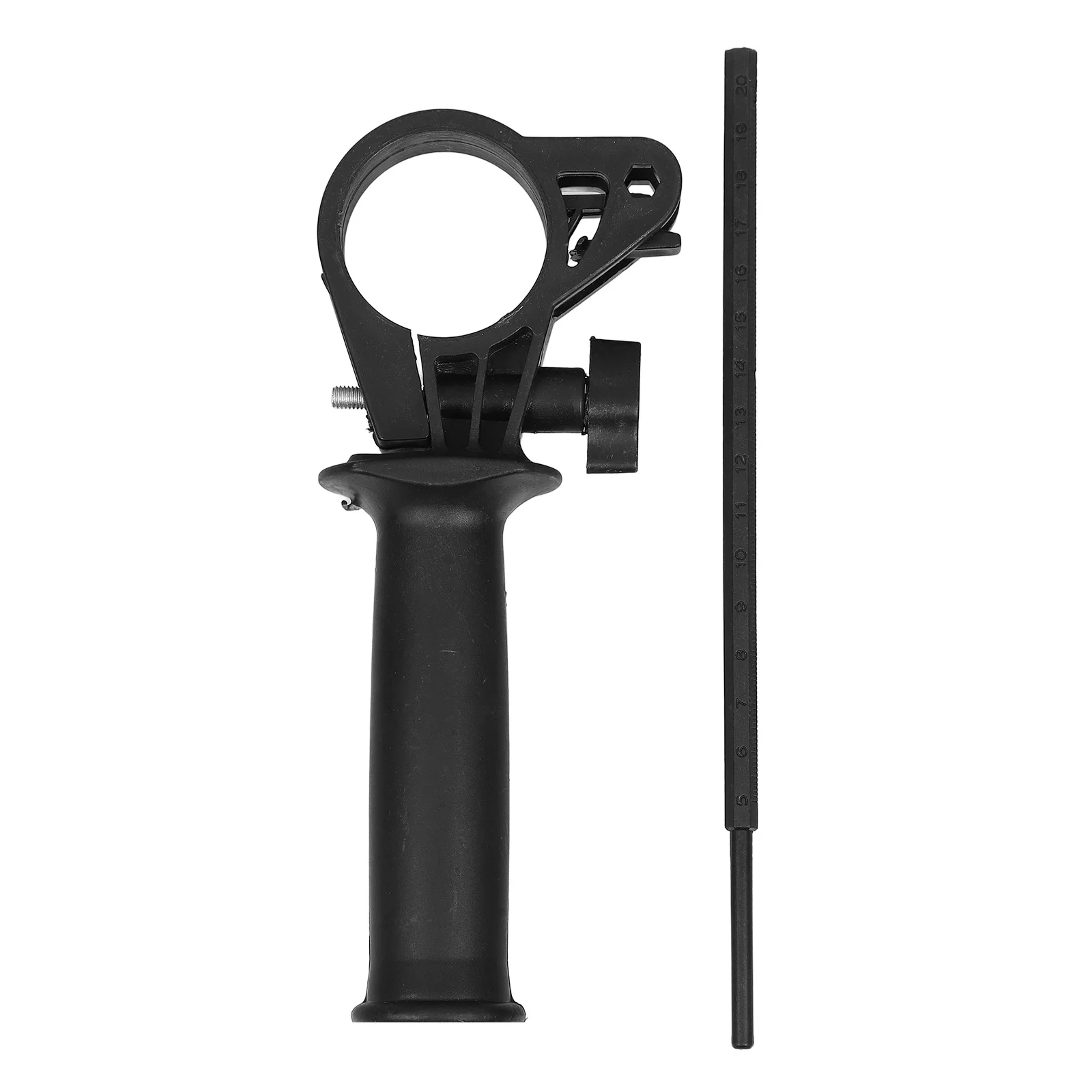 

Replaceable Electric Hammer Handle Sturdy Non-Slip Grip For Impact Drill Front Side Durable Abs Iron Material Tool