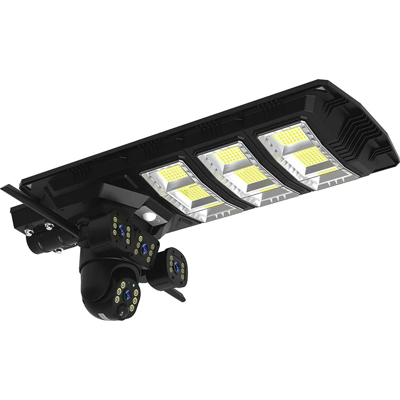 

4G Sim Card Solar Powered Camera Dual Lens Solar Camera on LED Solar Street Light HD 4MP Wifi Security Camera