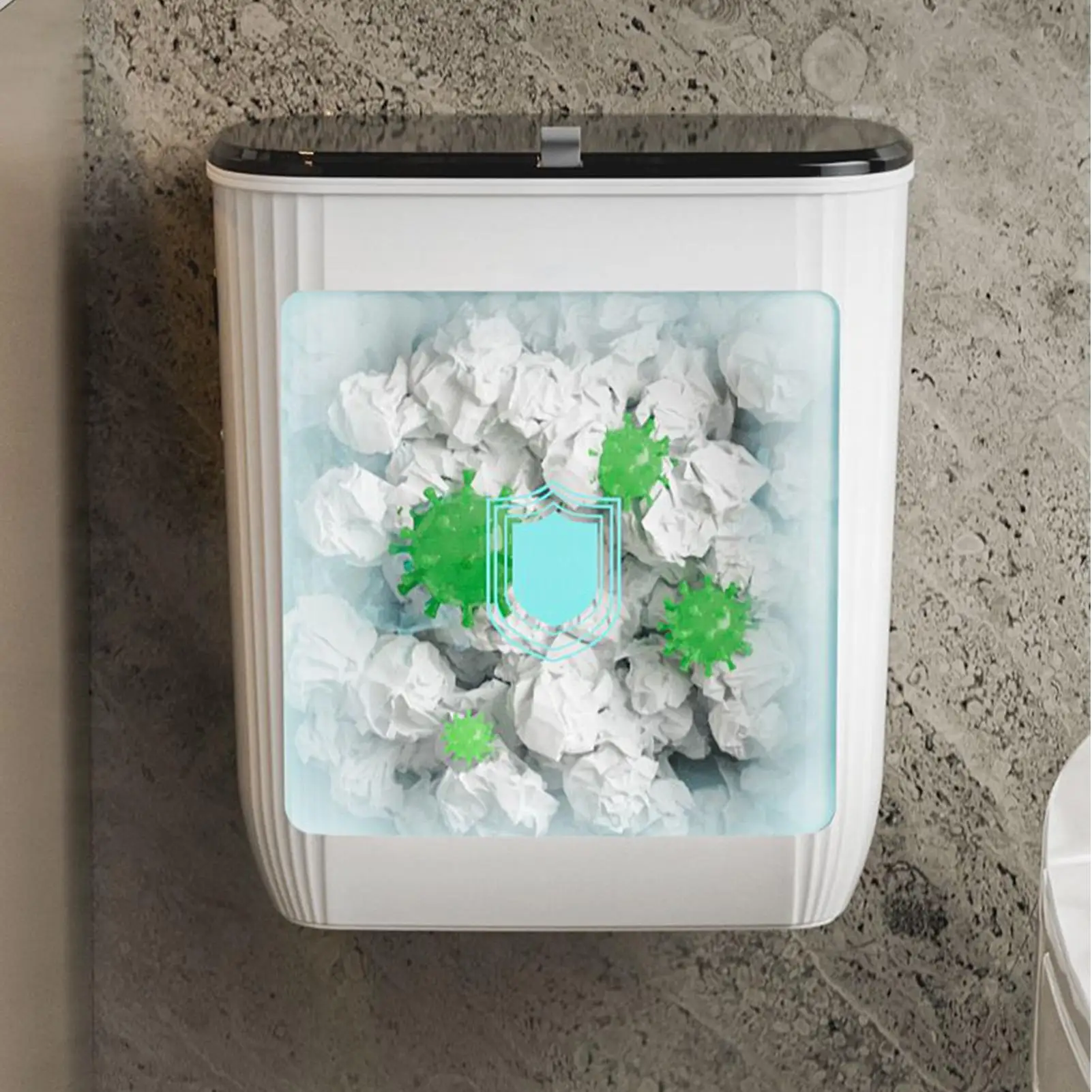 

Настольный мусорный бак с крышкой, настенный мусорный бак для автофургона с крышкой, организация дома для раковины, стола, общежития, угловая дверь для стирки