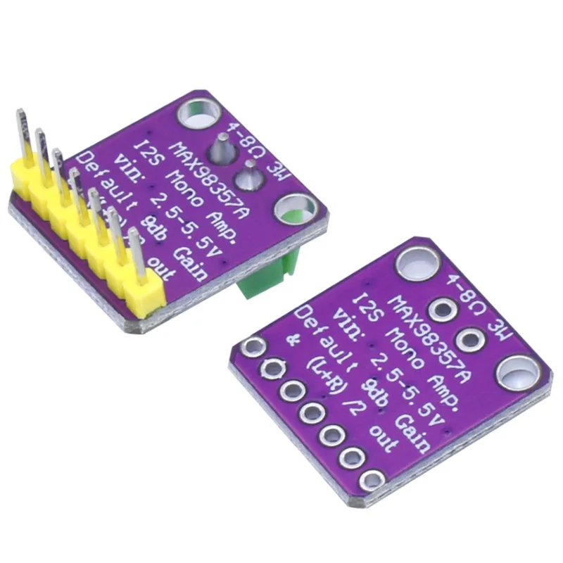 MAX98357 I2S audio amplifier module filterless class D amplification support ESP32 raspberry pi