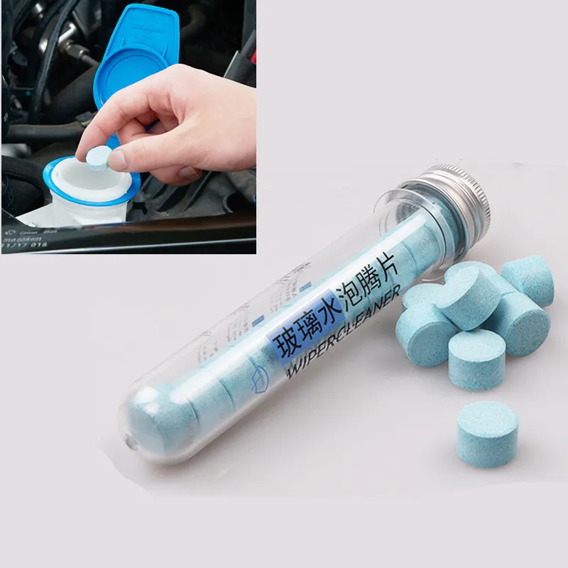 12 Tablets/bottle Car Wiper Sloid Tablet Window Glass Cleaner for BMW Peugeot Audi VW GM Ford Benz Golf Honda Tesla Accessory