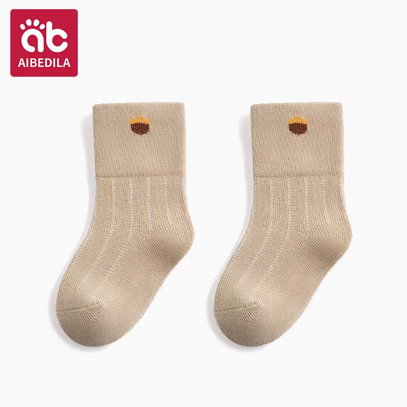 AIBEDILA Toddler Kids Cotton Socks Soft Breathable Cozy High Quality Socks for Infant Boys Girls Baby Casual Stockings 1-3T