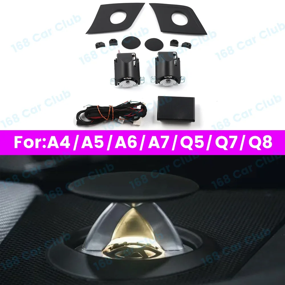 

32 Colours LED Electric Treble Horn Refit For Audi A4 A5 A6 A7 A8 Q5 Q7 Q8 C7 C8 B9 Car Lifting Tweeter Speaker Lnstrument Panel