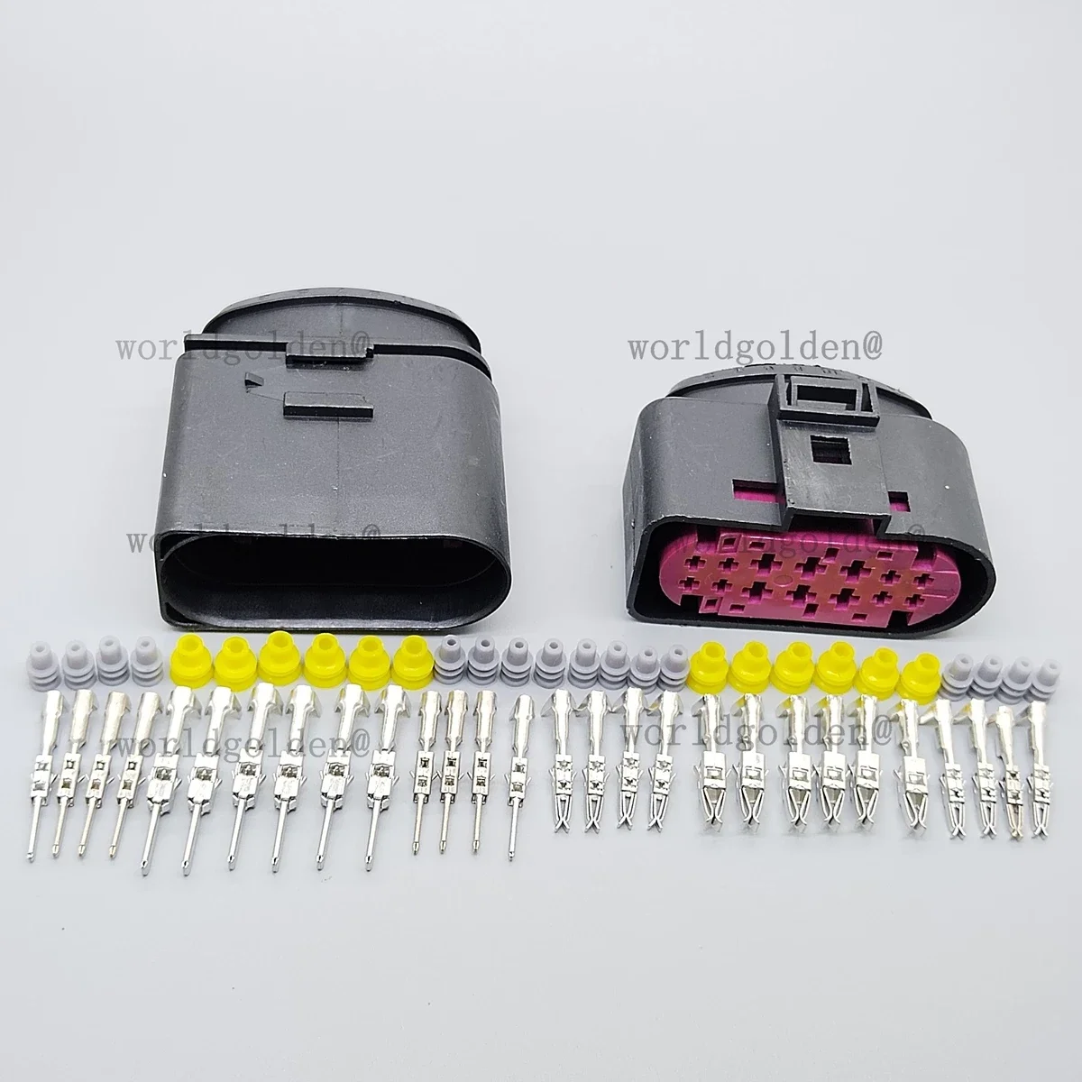1J0973737 1J0973837 14P Male Female Plug car connector for Universal Vehicles Auto Xenon Headlamp Multi-line Signal Transmission
