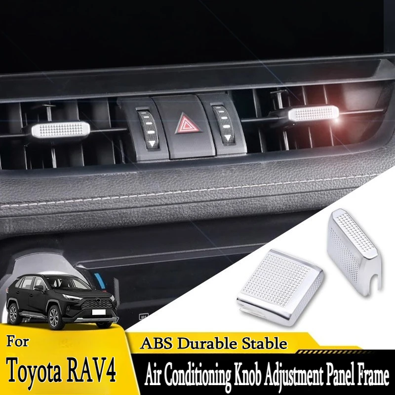 

For Toyota RAV4 2026 Air Conditioning Knob Adjustment Panel Frame ABS Electroplating Material Car Interior Modified Accessories