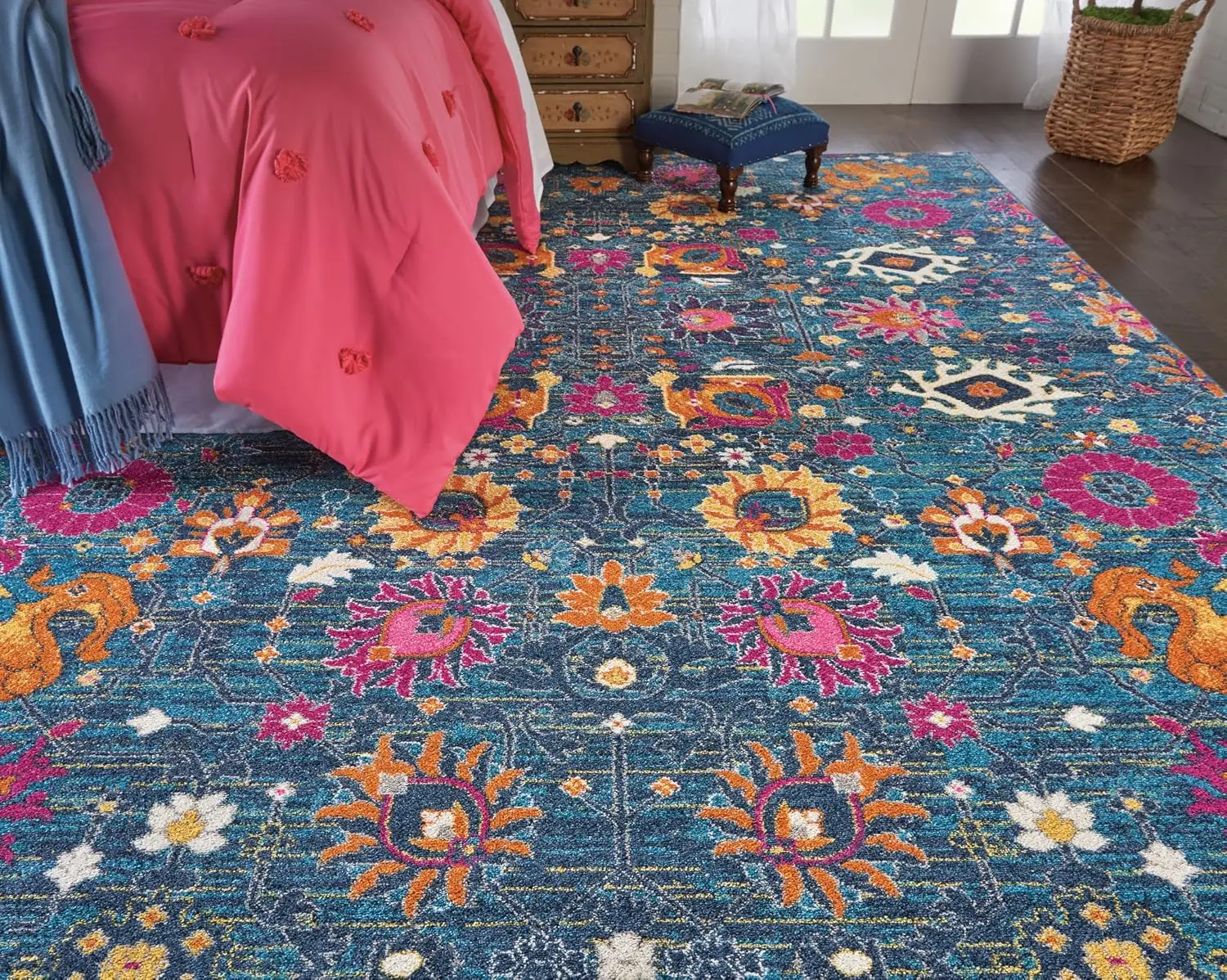 Rug Tribal Vintage Washable Anti Slip Area Rug for Hallway Kitchen Bedroom Sofa Decorative Home Decor Stain Resistant Floor Mat