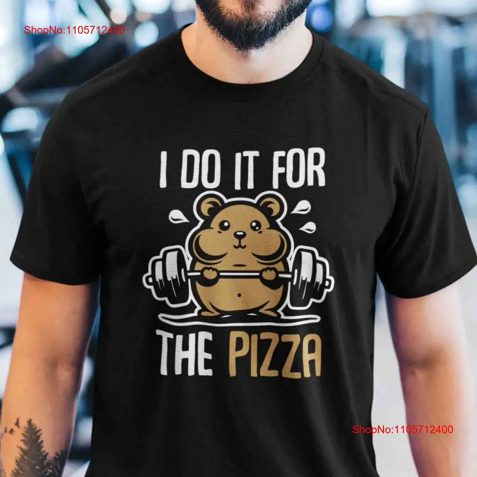 T Shirt I do it for the Pizza Hamster Gym Sport Men vintage Washed graphic Soft Slightly designer clothes Stylish Casual