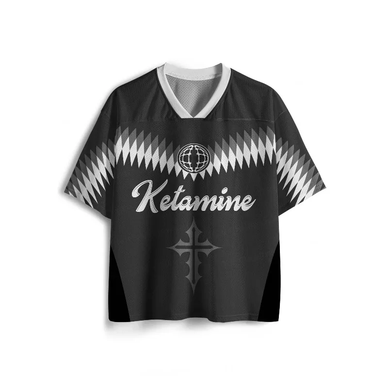 2026 New Jersey Sport-Kurzarmshirt, V-Ausschnitt Kurzarm-T-Shirt, Sport-Mode 3D-Druck Schnelltrocknendes Trikot
