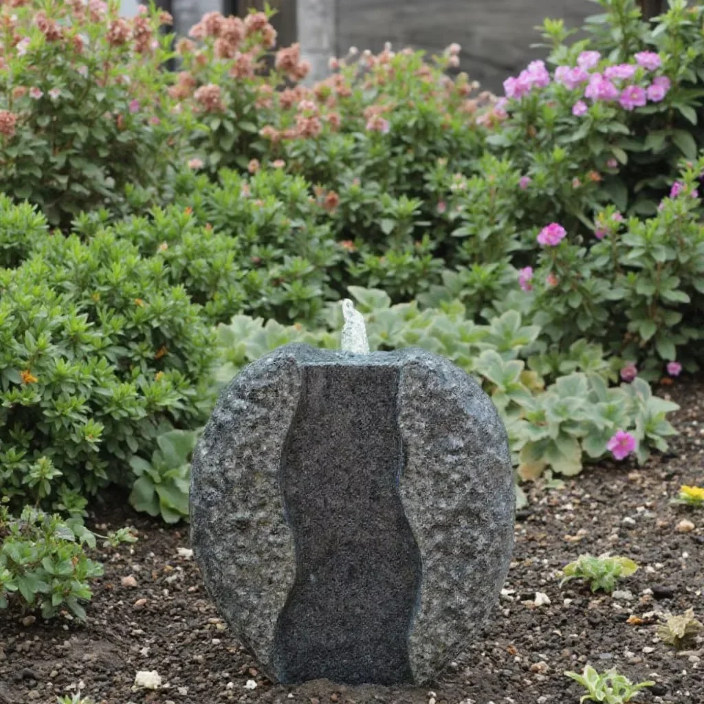 2026 Indoor-Outdoor Home Garden Patio Decor Carved Black Granite Stone Water Feature Fountain Ornament for Yard Deck