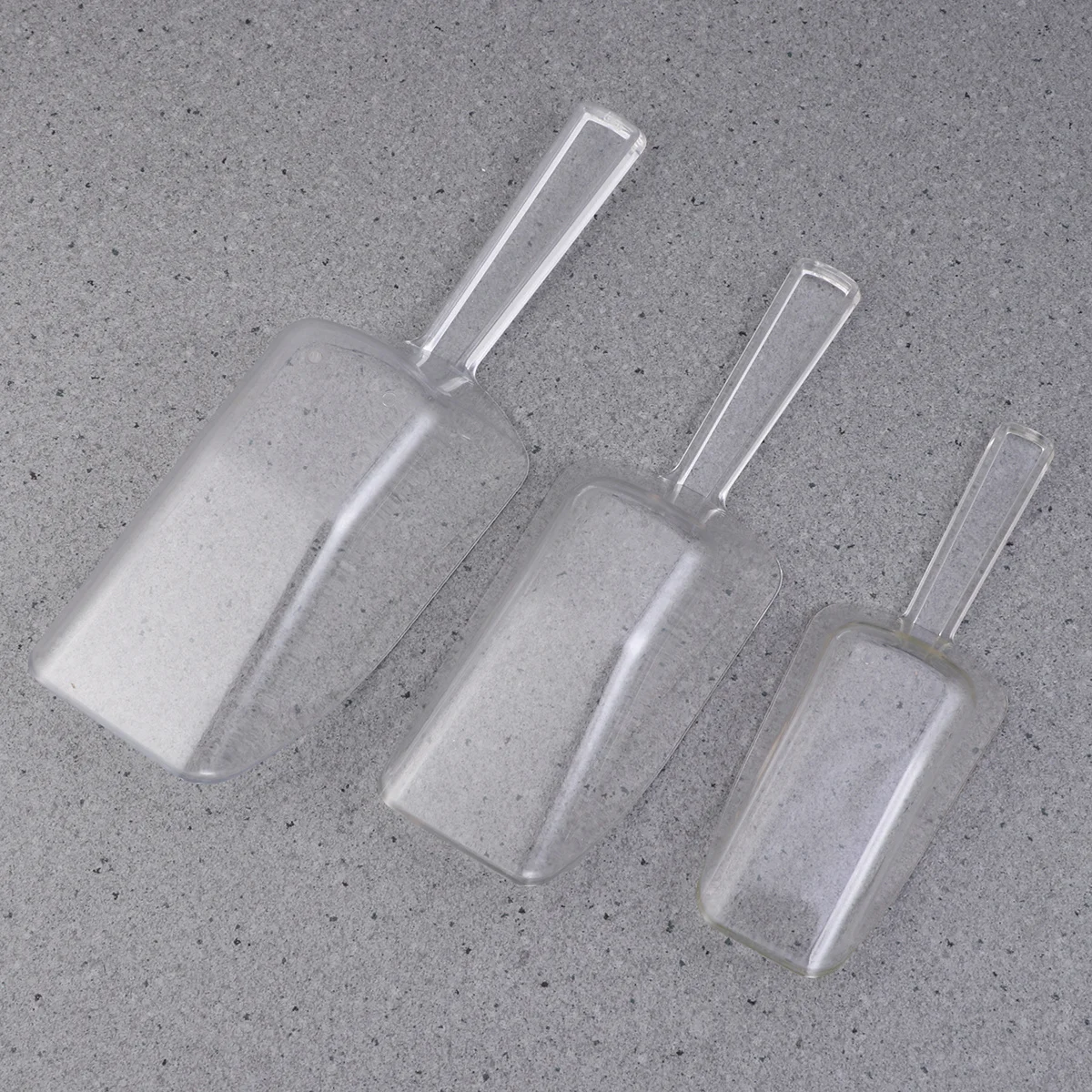 

3Pcs Plastic Ice Scoop Clear Multi-Purpose Scoopers for Candy Dessert Buffet Ice Cream Protein Powders Plastic Scoop