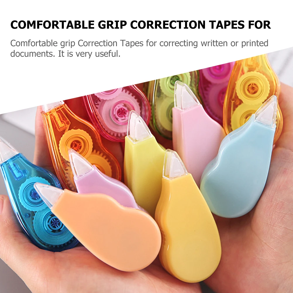 

6pcs Correction Tape Set Cute Stationery School Supplies Lightweight Plastic Material Smooth