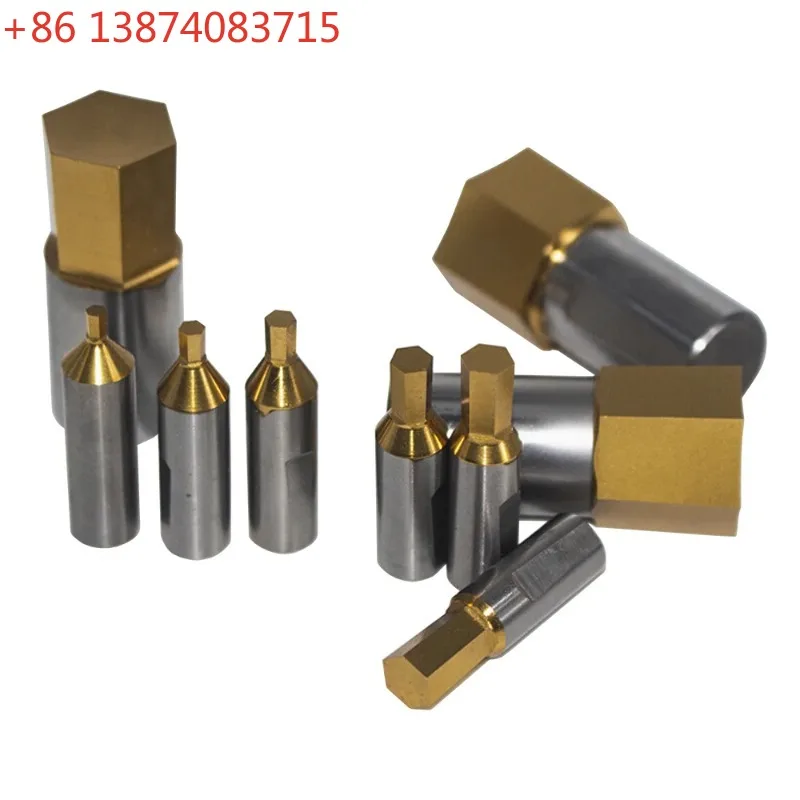 1 Piece CT08 HSS Rotary Broach Lathe Punching Cutter Tool 8MM Shank Inner Hexagon Rotary Broaching Tool Hexagonal Punch