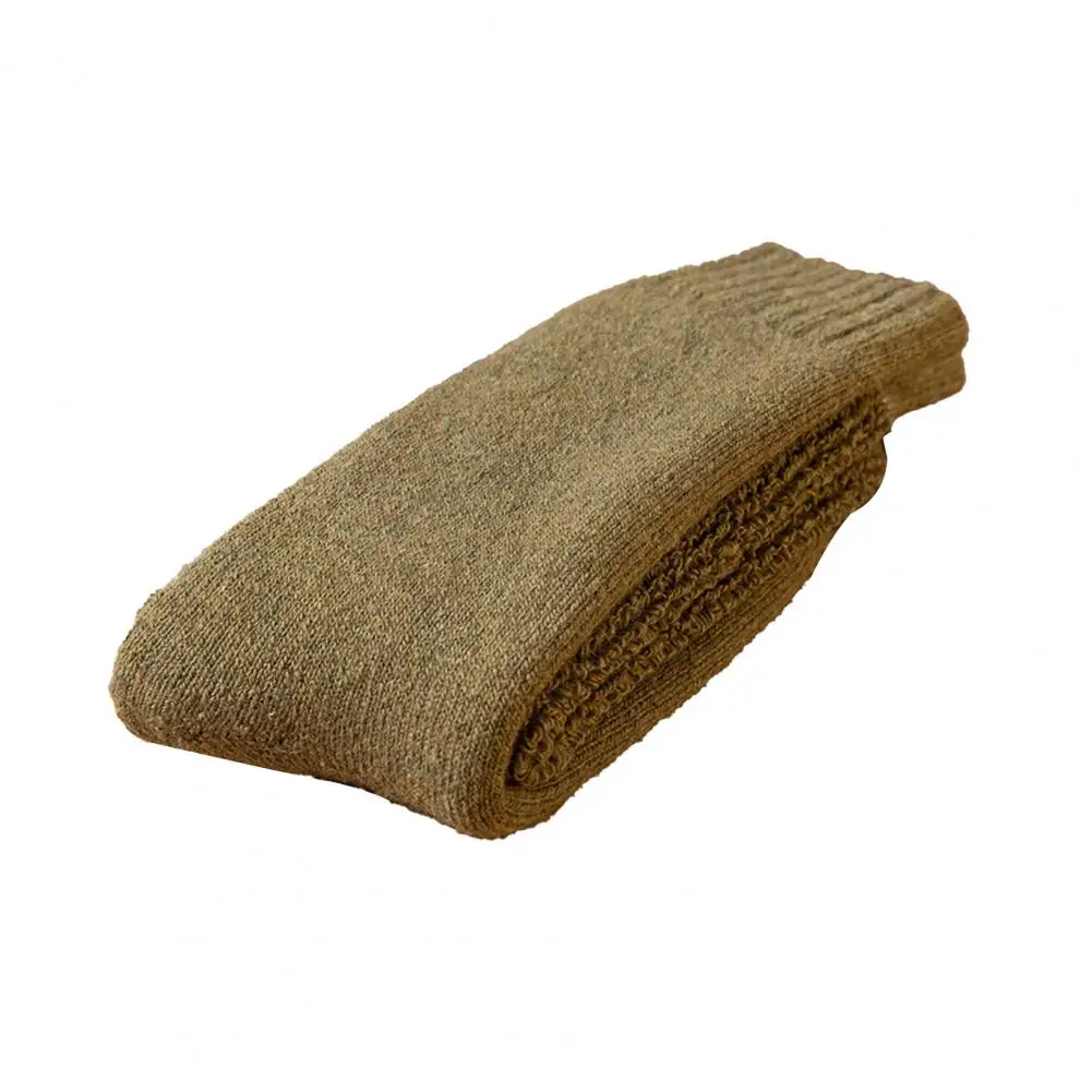 Meias de mistura de lã masculinas, meias grossas de mistura de lã, elásticas, quentes, para bota de inverno, punho elástico, casual, caminhadas, trabalho para uso diário