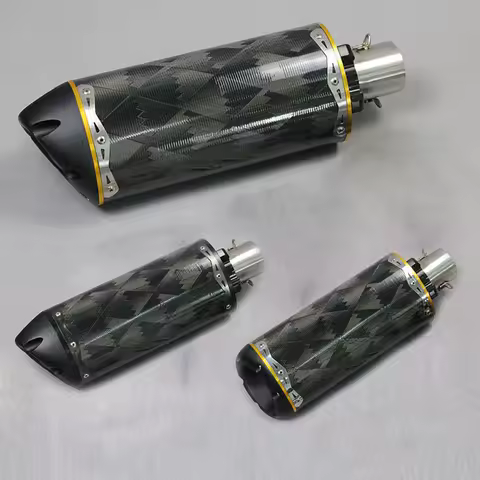 Motorcycle Exhaust Pipe Carbon Fiber USA BRO Muffler CNC Steel Escape Moto For Kawasaki Z1000 R1 GSR750 MT09 R6 CBR600