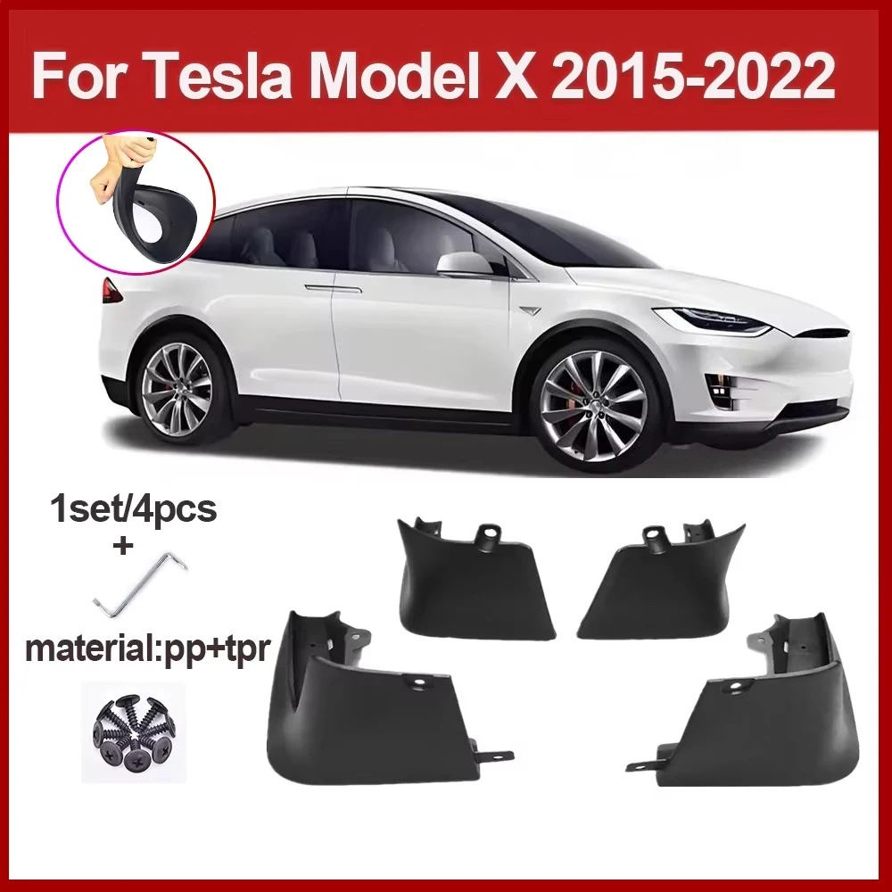 For Tesla Model X 2015 2016 2017 2018 2019 2020 2021 2022 Fender Mudguard Mud Flaps Guard Splash Flap Mudguards Car Accessories
